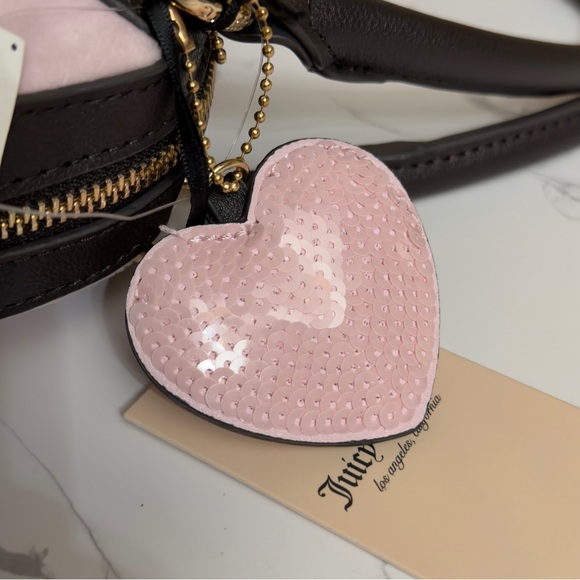 NWT Juicy Couture Pink and Black Velvet Women's Handbag - Picture 5 of 7